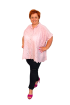 Plus size madeirová blúzka - ružová